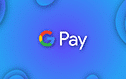 The Google Pay logo on a blue background with circular patterns evokes a seamless digital experience, much like managed web hosting services.